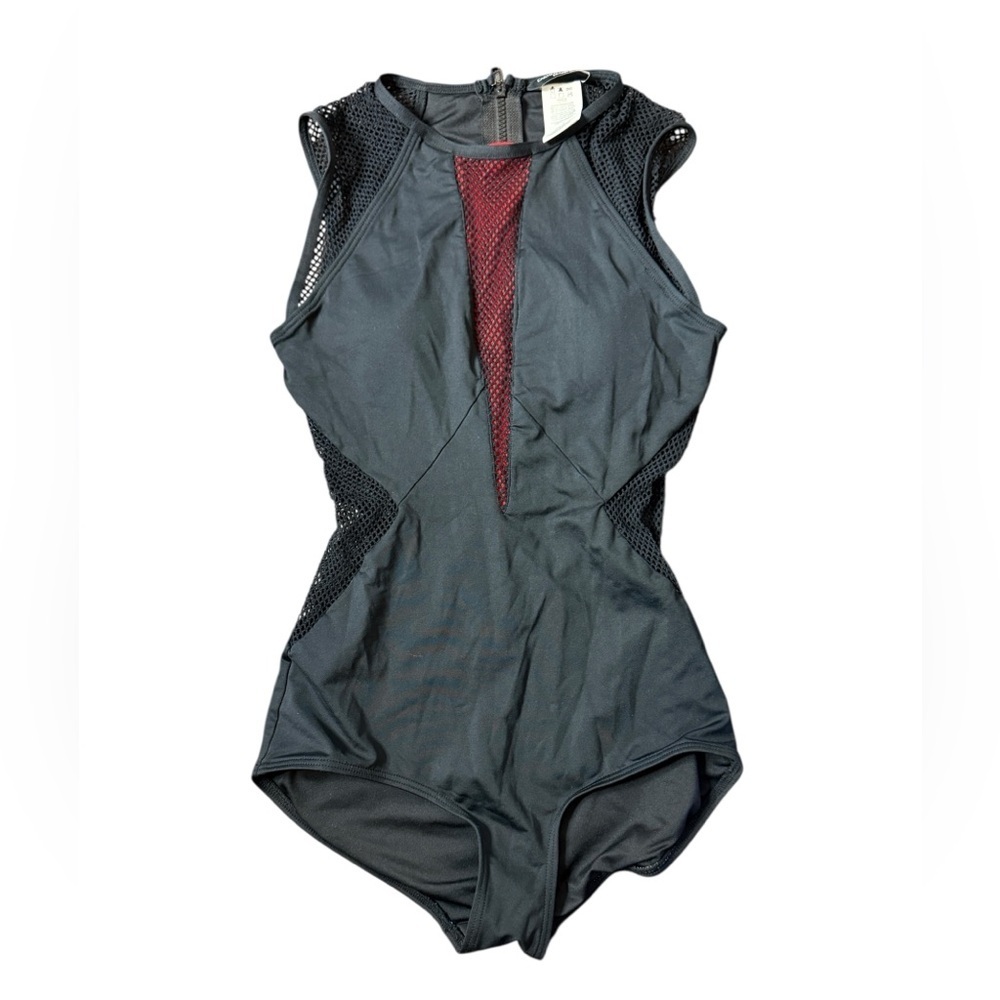 Carmen Marc Valvo City Slick High Neck One Piece Swimsuit - Picture 3 of 7